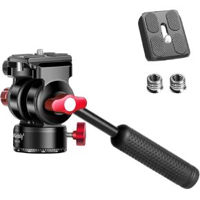 مانبيلي راس ثلاثي القوائم للفيديو، راس قابل للامالة بزاوية 360 درجة بانورامي اركا سويسري سريع الفك × 2 3/8 انش و1/4 انش، راس شبه سائل لكاميرا الفيديو 4K DV وكاميرا دي اس ال ار وكاميرا احادية القوائم in Kuwait