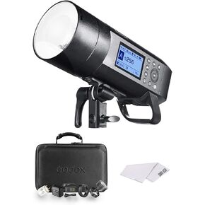 Godox AD400Pro AD400 Pro ضوء فلاش خارجي، 400 وات 2.4 جيجا TTL 0.01-1 ثانية وقت إعادة التدوير الكل في واحد، 1/8000 ثانية HSS Studio Speedlite المحمولة مع بطارية ليثيوم in Saudi Arabia