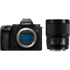 Panasonic LUMIX S5II Mirrorless Camera (DC-S5M2BODY) with LUMIX S Series 18mm F1.8 L-Mount Interchangeable Lens (S-S18)