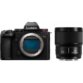 Panasonic LUMIX S5II Mirrorless Camera (DC-S5M2BODY) with LUMIX S Series 24mm F1.8 Lens (S-S24)