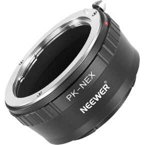 NEEWER Lens Mount Adapter Manual Focus Ring Compatible with Pentax K Mount Lens to Sony E Mount Camera Including Alpha 1 A9 A7 A7C A7R A7S A6600 A6400 A5000 NEX-7 NEX-6 NEX-5 NEX-3 ZV-E10 FX30 in Kuwait