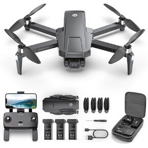 Holy Stone HS720R 3 بطاريات GPS EIS بدون طيار مع كاميرا للبالغين رؤية ليلية 4K، طائرة بدون طيار FPV متوافقة مع FAA مع 3 محاور Gimbal، نطاق نقل 10000 قدم، اتبعني، إرجاع تلقائي، صورة بفاصل زمني in Kuwait