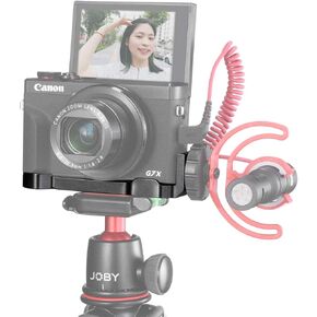 UURig G7X Mark III Vlog Camera Cold Shoe Extension ميكروفون جانبي للتركيب لكاميرا Canon G7X Mark III، حامل ثلاثي القوائم 1/4 بوصة، ملحقات تسجيل الفيديو - R016 C-G7X in Kuwait