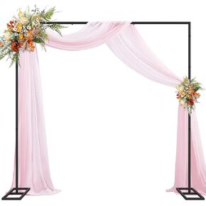 وكسير حامل خلفية 8 × 8 قدم شديد التحمل مع قاعدة، حامل خلفية مربع اسود قابل للتعديل لحفلات الزفاف واعياد الميلاد وكشك التصوير الفوتوغرافي in Kuwait