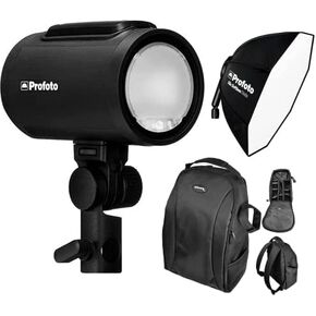 رأس فلاش PROFOTO A2 مع Profoto Clic Softbox Octa وحقيبة ظهر للكاميرا in Kuwait