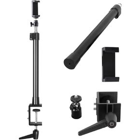 SLOW DOLPHIN Desk Mount Stand with Tabletop C Clamp, 1/4" Light Stand, 360° Rotatable Ball Head, Phone Holder for DSLR Camera, Ring Light, Panel Light, Gopro, Phone, Webcam, Video Studios in Kuwait