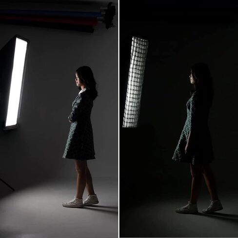 AMBITFUL 12"x 47" 30x120cm Honeycomb Grid Rectangular Softbox for Photo Strobe Studio Flash Softbox Bowens Mount (1PCS) in Saudi Arabia