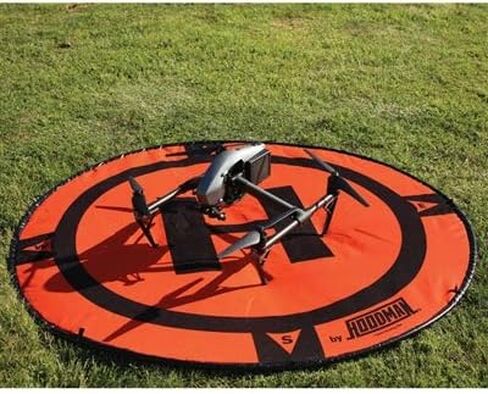 Hoodman Weighted Trifold UAV Drone Landing Pad LP21 - fits Mini 4 Pro, mini 3 pro, mavic and spark - Durable, No Stakes Required, collapses to one sixth of deployed size in Kuwait