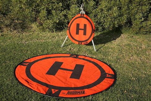 Hoodman Weighted Trifold UAV Drone Landing Pad LP21 - fits Mini 4 Pro, mini 3 pro, mavic and spark - Durable, No Stakes Required, collapses to one sixth of deployed size in Kuwait