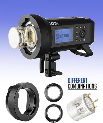 Godox AD400Pro AD400 Pro Outdoor Flash Strobe Light, 400W 2.4G TTL 0.01-1s Recycle Time All-in-one, 1/8000s HSS Studio Portable Speedlite with Lithium Battery in Saudi Arabia