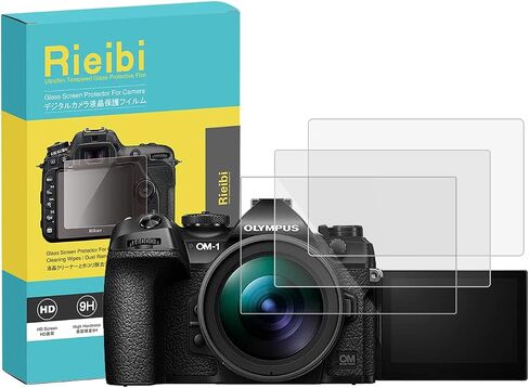 Rieibi (3 Packs Screen Protector for Olympus PEN E-PL9 PL PL7 P5 Pen-F Digital Camera, 0.25mm 9H Hardness Tempered Glass Film for Olympus Pen F Anti-Fingerprint Anti-Scratch Ultra-clear in Saudi Arabia