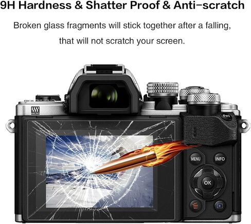 Rieibi (3 Packs Screen Protector for Olympus PEN E-PL9 PL PL7 P5 Pen-F Digital Camera, 0.25mm 9H Hardness Tempered Glass Film for Olympus Pen F Anti-Fingerprint Anti-Scratch Ultra-clear in Saudi Arabia