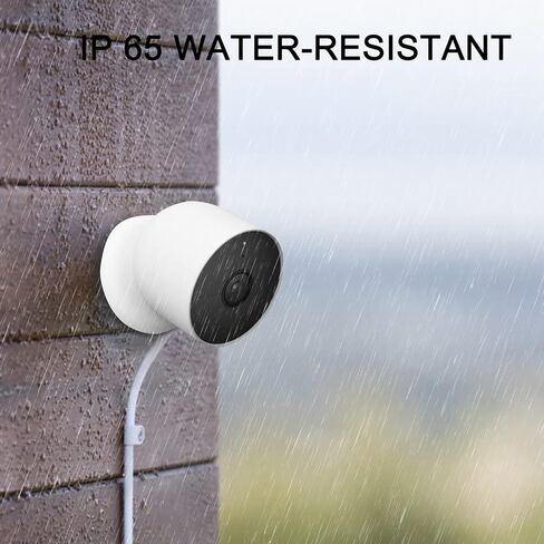 [إصدار محدث] محول طاقة مقاوم للطقس بطول 25 قدمًا متوافق مع كاميرا Google Nest Cam الخارجية أو الداخلية (إصدار البطارية فقط) (عبوة واحدة) in Kuwait