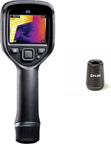 FLIR E8-XT - كاميرا محمولة تعمل بالأشعة تحت الحمراء، (320 × 240) وشاحن بطارية T198531 للكاميرات الحرارية E4، E5، E6، E8 in Kuwait