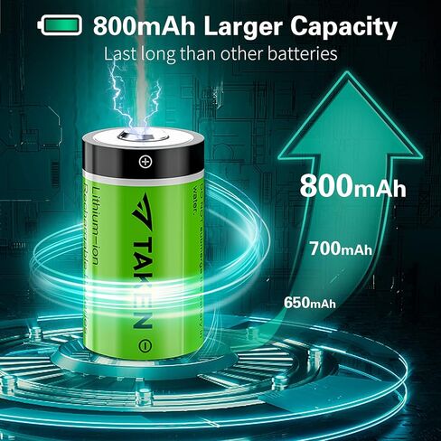 Taken Rechargeable Batteries for Arlo, 3.7V 800mAh 20 Pack CR123A Batteries and 4-Ports LED Charger Compatible with Arlo Cameras (VMC3030/VMK3200/VMS3330/3430/3530), Flashlight, Microphone in Kuwait