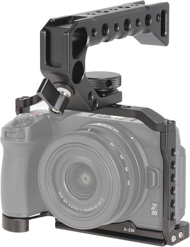 Hersmay Z 50 Camera Cage with Top Handle, Aluminium Full Cage for Nikon Z50 Camera Accessories with Quick Release Plate for Arca Stand, Cold Shoe, NATO Rail and 1/4" & 3/8" Holes in Saudi Arabia