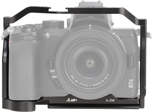 Hersmay Z 50 Camera Cage with Top Handle, Aluminium Full Cage for Nikon Z50 Camera Accessories with Quick Release Plate for Arca Stand, Cold Shoe, NATO Rail and 1/4" & 3/8" Holes in Saudi Arabia