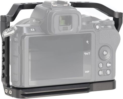Hersmay Z 50 Camera Cage with Top Handle, Aluminium Full Cage for Nikon Z50 Camera Accessories with Quick Release Plate for Arca Stand, Cold Shoe, NATO Rail and 1/4" & 3/8" Holes in Saudi Arabia