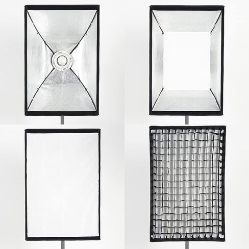 Godox MS300 Studio Strobe Kit، فلاش ستوديو 600 واط، GN58 5600K، نظام X لاسلكي مدمج Godox 2.4G، وقت إعادة التدوير 0.1～1.8S، حامل بوينز مع صندوق سوفت بوكس ​​لشبكة قرص العسل + حقيبة in Kuwait