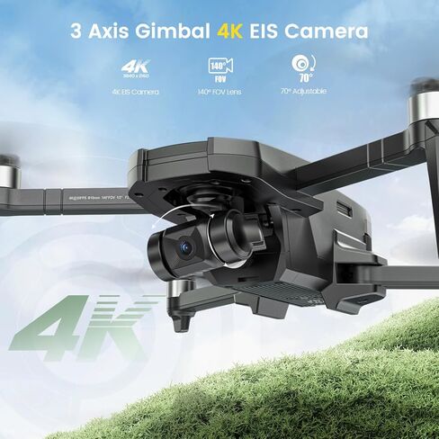 Holy Stone HS720R 3 Batteries GPS EIS Drones with Camera for Adults 4K Night Vision, FAA-Compliant FPV Drone with 3 Axis Gimbal, 10000 Feet Transmission Range, Follow Me, Auto Return, Time-lapse Photo in Saudi Arabia