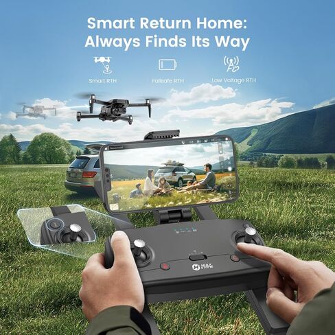 Holy Stone HS720R 3 Batteries GPS EIS Drones with Camera for Adults 4K Night Vision, FAA-Compliant FPV Drone with 3 Axis Gimbal, 10000 Feet Transmission Range, Follow Me, Auto Return, Time-lapse Photo in Saudi Arabia