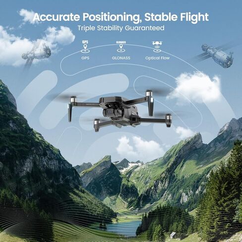 Holy Stone HS720R 3 Batteries GPS EIS Drones with Camera for Adults 4K Night Vision, FAA-Compliant FPV Drone with 3 Axis Gimbal, 10000 Feet Transmission Range, Follow Me, Auto Return, Time-lapse Photo in Saudi Arabia
