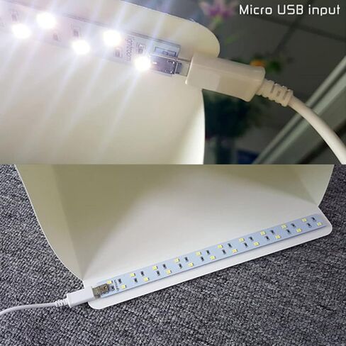 يوننيب صندوق اضاءة صغير لاستوديو التصوير متعدد الزوايا للمجوهرات والاغراض الصغيرة، صندوق استوديو تصوير محمول قابل للطي in Kuwait