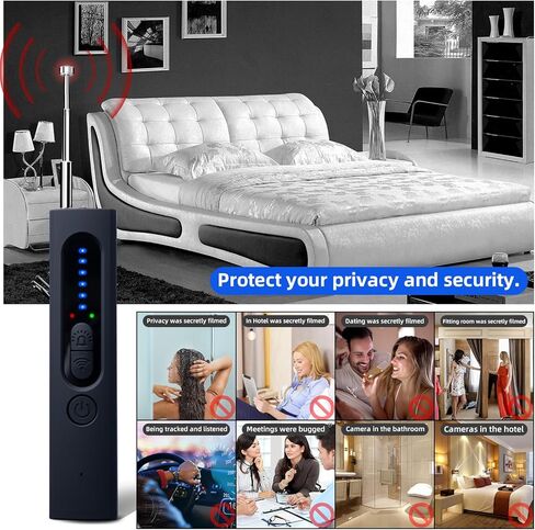 كاشفات الكاميرا الخفية، كاشف الكاميرا، كاشف مكافحة التجسس، كاشف أخطاء الكاميرا الخفية، حامي الخصوصية، كاشف تعقب GPS، ماسح ضوئي للإشارة اللاسلكية RF للسفر في المنزل والمكتب in Kuwait