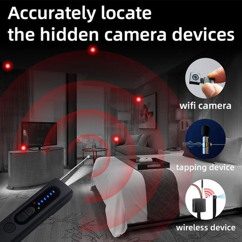 كاشفات الكاميرا الخفية، كاشف الكاميرا، كاشف مكافحة التجسس، كاشف أخطاء الكاميرا الخفية، حامي الخصوصية، كاشف تعقب GPS، ماسح ضوئي للإشارة اللاسلكية RF للسفر في المنزل والمكتب in Kuwait