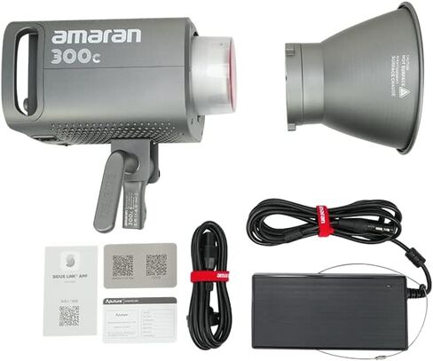 Aputure Amaran 300C RGBWW HSI Full Color 300W COB LED Video Light,CCT 2500K to 7500K, Bowens Mount, AC Power Supply, APP Control for Photography and Filmmaking in Saudi Arabia