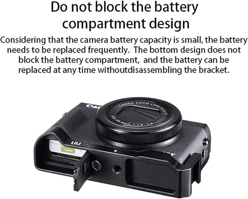 UURig G7X Mark III Vlog Camera Cold Shoe Extension ميكروفون جانبي للتركيب لكاميرا Canon G7X Mark III، حامل ثلاثي القوائم 1/4 بوصة، ملحقات تسجيل الفيديو - R016 C-G7X in Kuwait