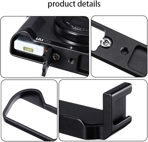 UURig G7X Mark III Vlog Camera Cold Shoe Extension ميكروفون جانبي للتركيب لكاميرا Canon G7X Mark III، حامل ثلاثي القوائم 1/4 بوصة، ملحقات تسجيل الفيديو - R016 C-G7X in Kuwait