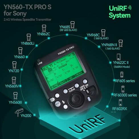 YONGNUO YN560 IV مع YN560TX PRO S فلاش لاسلكي Speedlite Master + فلاش تابع + نظام تشغيل مدمج لكاميرات سوني الرقمية in Saudi Arabia