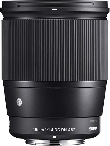 سيجما عدسة عصرية 16 ملم f/1.4 DC DN لكاميرا كانون EF-M مع بطاقة SD اكستريم برو 64GB وحزمة سفر (4 قطع) in Saudi Arabia