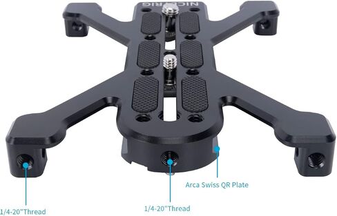 NICEYRIG 6’’ Extended Quick Release Plate for Arca-Swiss Type Applicable for Large DSLR Camera, Cinema Camera, Camcorder with Four-feet Stand Support [Plus Version] - 530 in Saudi Arabia