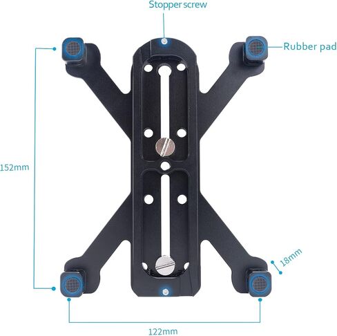 NICEYRIG 6’’ Extended Quick Release Plate for Arca-Swiss Type Applicable for Large DSLR Camera, Cinema Camera, Camcorder with Four-feet Stand Support [Plus Version] - 530 in Saudi Arabia