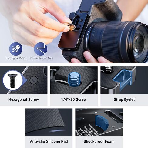 Camera Eyecup + Quick Release Plate for AirTag：Camera Eyecup with Quick Release Plate for AirTag in Saudi Arabia