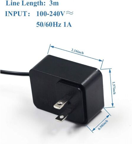 SEBIKAM 12V 1A محول الطاقة كاميرا الأمن العرض، 12V 1000mA AC 100-240V إلى DC مزود الطاقة 5.5 2.1mm 10FT لكاميرا CCTV DVR NVR Led Light Strip UL in Kuwait