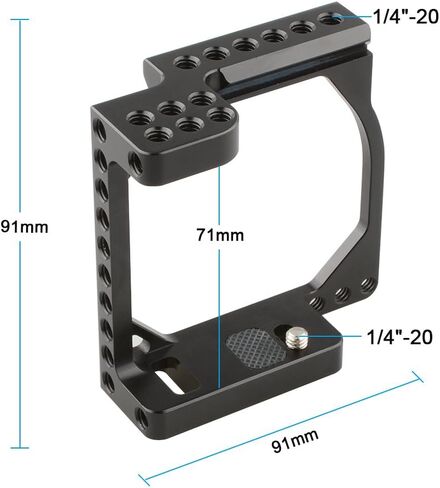 CAMVATE Camera Cage for Sony Alpha A6600/A6500 with Conversion 1/4"-20 Adapter Hole(Black) - 1380 in Saudi Arabia