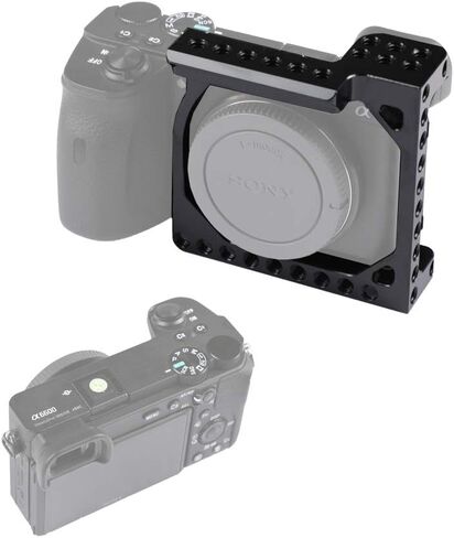 CAMVATE Camera Cage for Sony Alpha A6600/A6500 with Conversion 1/4"-20 Adapter Hole(Black) - 1380 in Saudi Arabia