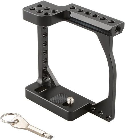 CAMVATE Camera Cage for Sony Alpha A6600/A6500 with Conversion 1/4"-20 Adapter Hole(Black) - 1380 in Saudi Arabia