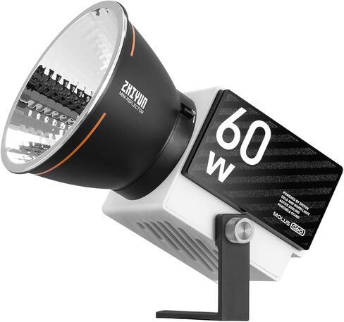 ZHIYUN 60W Pocket COB Video Light CRI≥96 TLCI≥97 إضاءة الإخراج المستمر درجة حرارة اللون المزدوج 2700K-6500K شبكة بلوتوث التحكم عن بعد DC / PD مزود الطاقة لتصوير الفيديو بث مباشر in Saudi Arabia