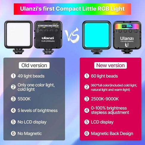 ULANZI VL120 RGB ضوء الفيديو وULANZI VL49 RGB ضوء الفيديو in Kuwait