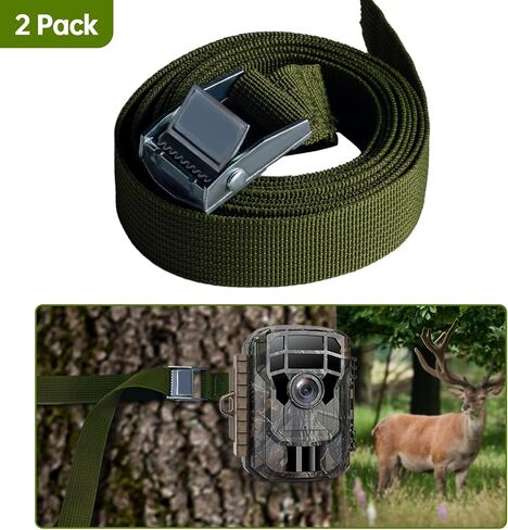 أشرطة كاميرا VOOPEAK Trail، أشرطة نايلون مع قفل معدني، حزام تثبيت كاميرا الألعاب بعرض 1 × طول 6 أقدام، لأشرطة تثبيت كاميرا الصيد (عبوتان) in Kuwait
