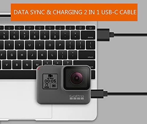 كابل شحن بديل من النوع C كابل نقل التاريخ متوافق مع Gopro Hero 9 Hero 8 Hero 7 Black Gopro Max Hero 7 Silver Hero 7 White Hero 6 Black Gopro Hero 5 Black Hero5 Session Hero 2018 in Saudi Arabia