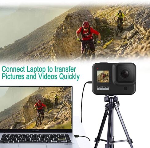 كابل شحن بديل من النوع C كابل نقل التاريخ متوافق مع Gopro Hero 9 Hero 8 Hero 7 Black Gopro Max Hero 7 Silver Hero 7 White Hero 6 Black Gopro Hero 5 Black Hero5 Session Hero 2018 in Saudi Arabia