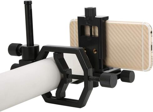 حامل الهاتف الذكي العالمي للتلسكوب - محول الهاتف المحمول ذو دعامة قابلة للتعديل من سبائك الألومنيوم in Kuwait