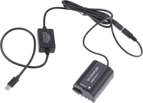 Fotga Power Bank USB Type-C USB-C Power Adapter Cable + Decoded DMW-BLK22 DCC17 Dummy Battery for Panasonic S5 II S5II S5K S5C GH6 GH5II DSLR Camera in Saudi Arabia