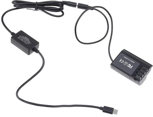 Fotga Power Bank USB Type-C USB-C Power Adapter Cable + Decoded DMW-BLK22 DCC17 Dummy Battery for Panasonic S5 II S5II S5K S5C GH6 GH5II DSLR Camera in Saudi Arabia