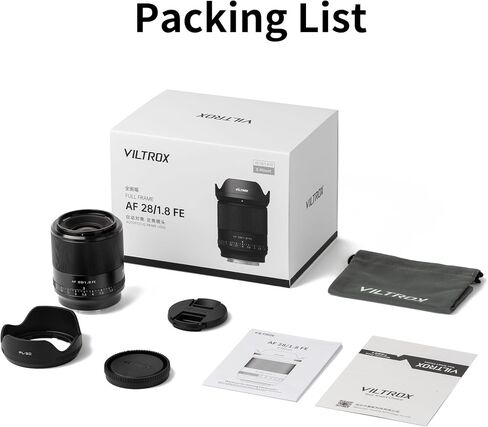 VILTROX 28mm f/1.8 FE Full-Frame Autofocus Lens for Sony E-Mount Camera a7 a7II a7III a7R a7RII a7RIII a7RIV a7S a7SII a9 a7C a5100 a6300 a6600 in Saudi Arabia